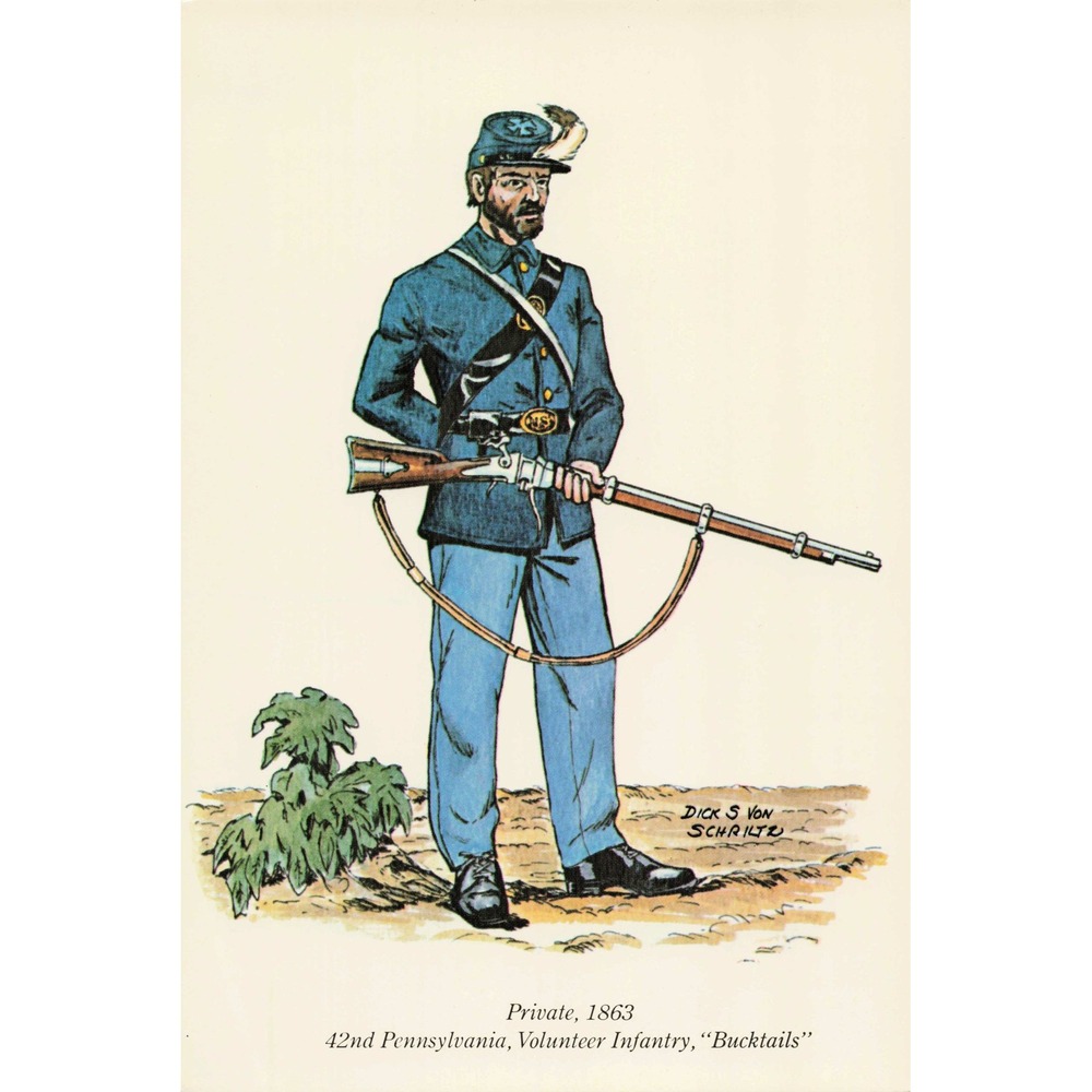 Ten Soldiers of the Civil War Set 1 Postcards Dick S Von Schriltz 1970 VG - Picture 13 of 16